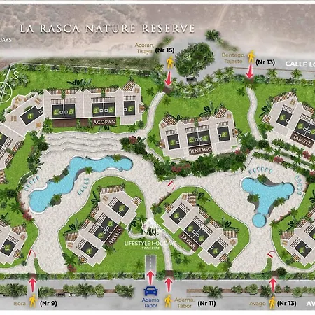 펜션 Jardines - Tabor 0,1 Garden & Pool View 2b 팔름-마르